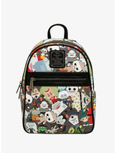 Load image into Gallery viewer, Disney Mini Backpack, Wallet, &amp; Crossbody Set Nightmare Before Christmas Chibi AOP Loungefly
