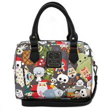 Load image into Gallery viewer, Disney Mini Backpack, Wallet, &amp; Crossbody Set Nightmare Before Christmas Chibi AOP Loungefly
