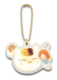 Natsume's Book of Friends Acrylic Keychain Nyanko Loaf Freshy Baked Bread With Nyanko Sensei Ichiban Kuji G Prize Bandai