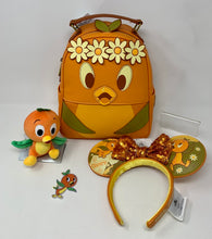 Load image into Gallery viewer, Disney Parks Mini Backpack Ears Plush Set Orange Bird EPCOT International Flower and Garden Festival 2023 Loungefly
