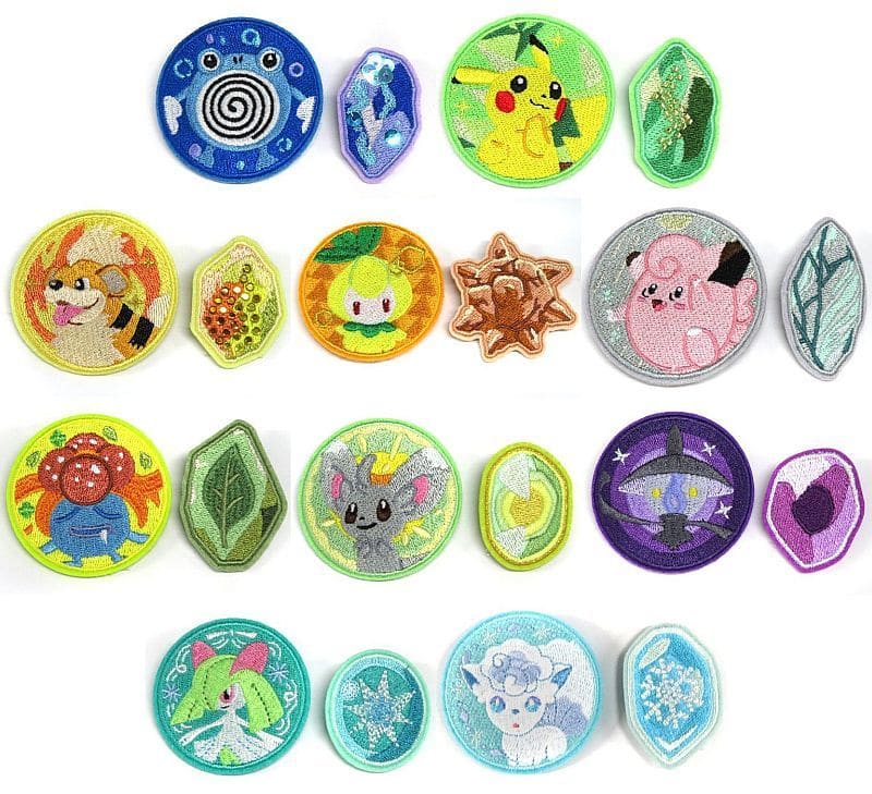 Pokemon Mystery Embroidered Pin Shinka No Ishi Blind Box