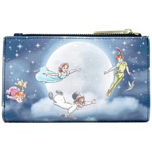 Load image into Gallery viewer, Disney Mini Backpack Wallet Set Peter Pan Glow in the Dark Stars Loungefly
