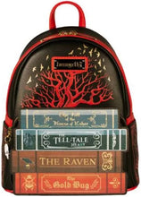 Load image into Gallery viewer, Public Domain Literary Horror Books Mini Backpack Edgar Allan Poe Loungefly
