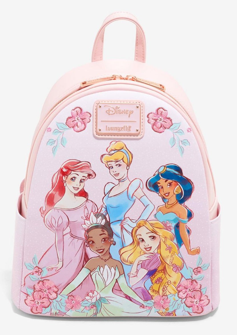 Disney Mini Backpack Princesses Pink Floral Loungefly