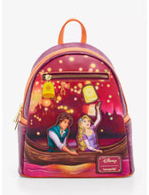 Load image into Gallery viewer, Disney Mini Backpack Tangled Rapunzel &amp; Flynn Boat Scene GITD Loungefly
