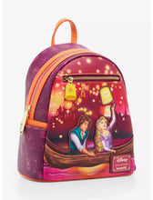 Load image into Gallery viewer, Disney Mini Backpack Tangled Rapunzel &amp; Flynn Boat Scene GITD Loungefly
