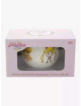 Load image into Gallery viewer, Sailor Moon Ramen Bowl with Chopsticks Crystal Chibi Sailor Guardians Just Funky
