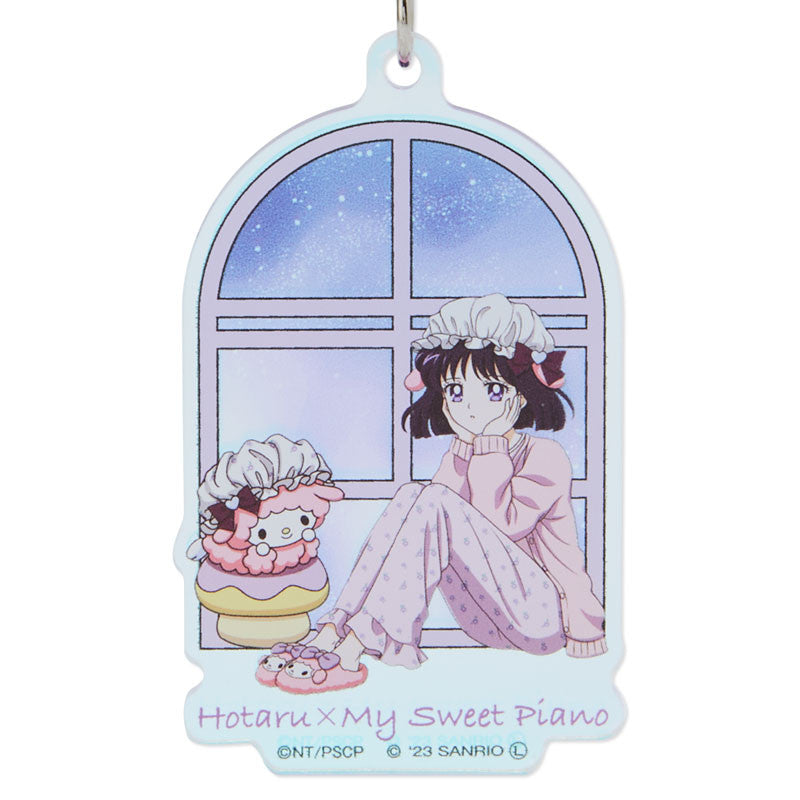 Sanrio x Sailor Moon Keychain Sailor Saturn x My Sweet Piano Aurora Bandai