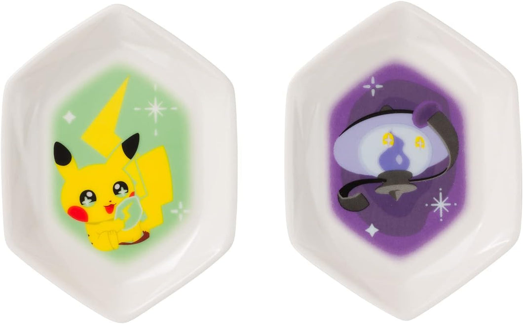 Pokemon Plate Set Pikachu & Lampent Shinka no Ishi Pokemon Center