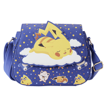 Load image into Gallery viewer, Pokemon Crossbody Sleeping Pikachu and Friends Loungefly
