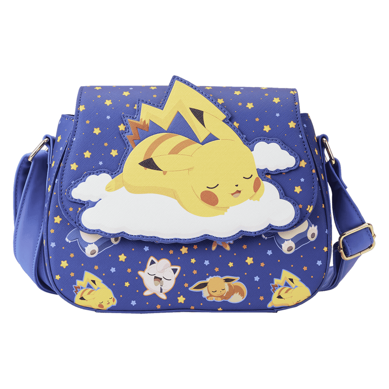 Pokemon Crossbody Sleeping Pikachu and Friends Loungefly