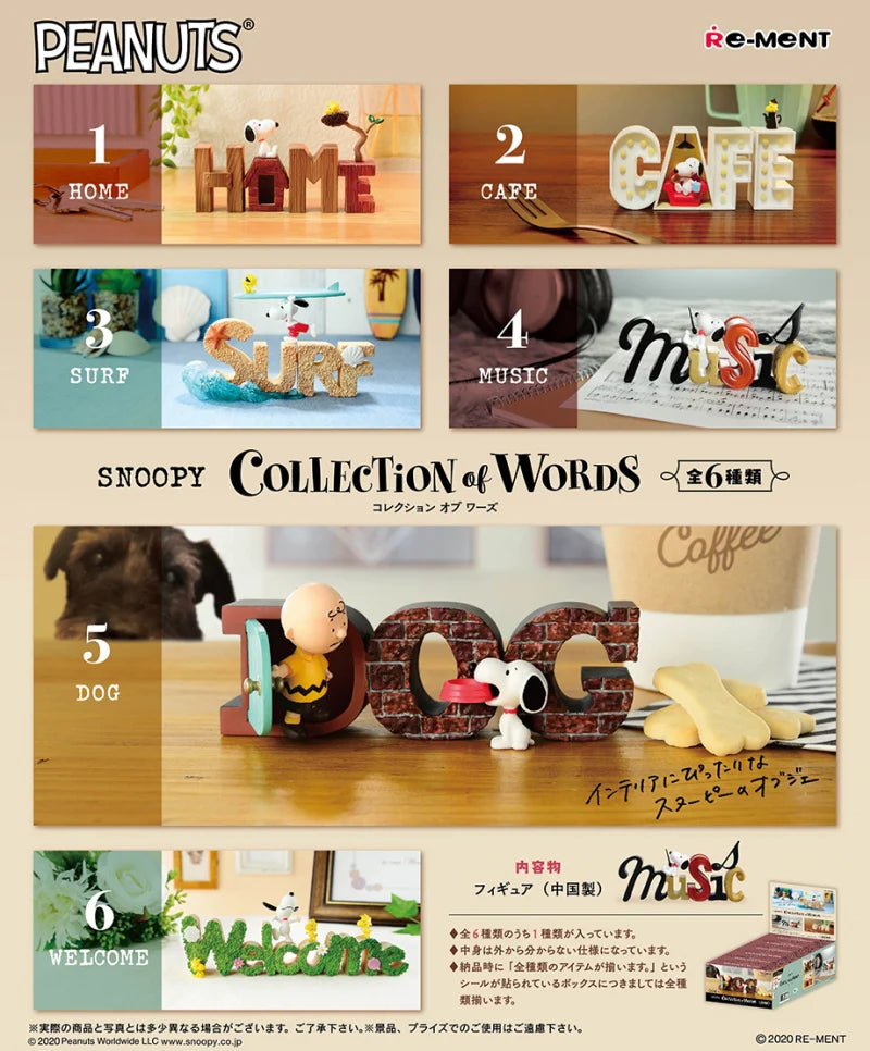 Re-Ment Peanuts Snoopy Collection of Words Blind Box