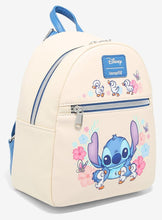 Load image into Gallery viewer, Disney Mini Backpack Stitch with Ducklings Floral Loungefly
