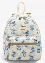 Load image into Gallery viewer, Disney Mini Backpack Stitch Tropical Leaves AOP Loungefly
