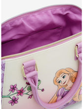 Load image into Gallery viewer, Tangled Rapunzel &amp; Pascal Flower Satchel Bag Loungefly
