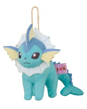 Pokemon Plush Vaporeon Keychain I Heart Eevee 2012 Banpresto