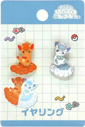 Pokemon Earrings Vulpix & Alolan Vulpix 2025 Pokemon Center