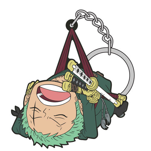 One Piece Rubber Keychain Zoro (Dozing) Pinched Cospa