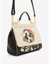 Load image into Gallery viewer, Disney Handbag Alice in Wonderland Floral Silhouette Cream Loungefly
