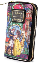 Load image into Gallery viewer, Disney Wallet Beauty and the Beast Stained Glass Loungefly
