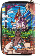 Load image into Gallery viewer, Disney Wallet Beauty and the Beast Stained Glass Loungefly
