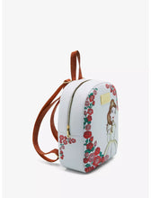 Load image into Gallery viewer, Disney Mini Backpack Beauty And The Beast Belle Roses Bioworld
