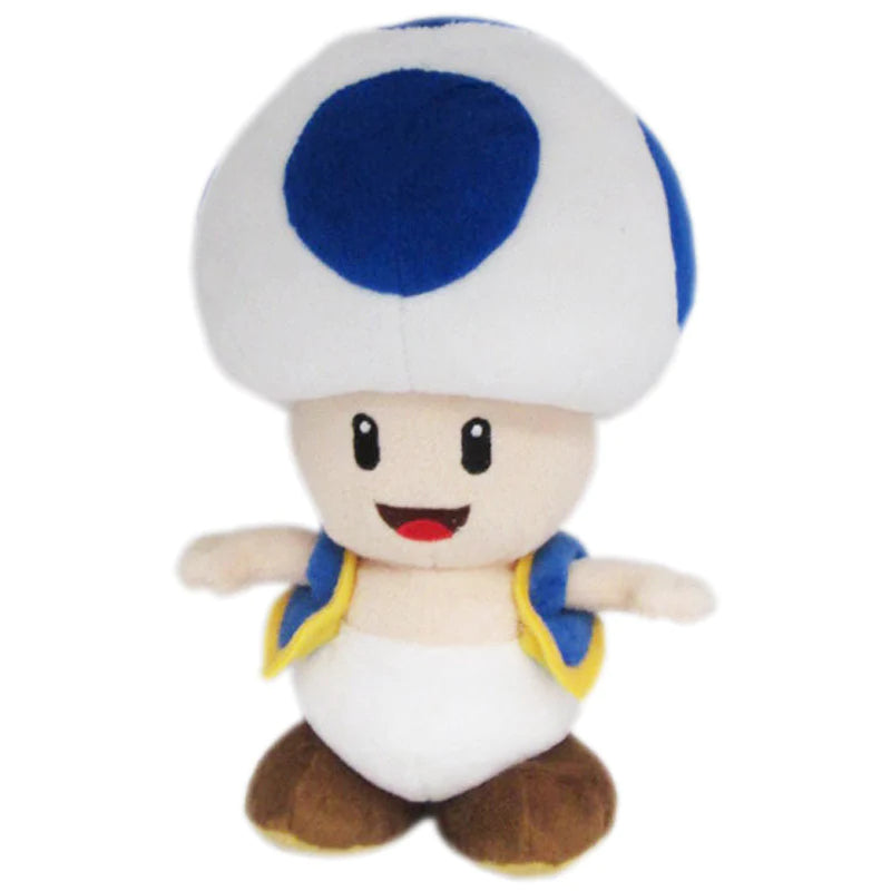 Super Mario Plush Blue Toad 8in All Star Collection Little Buddy