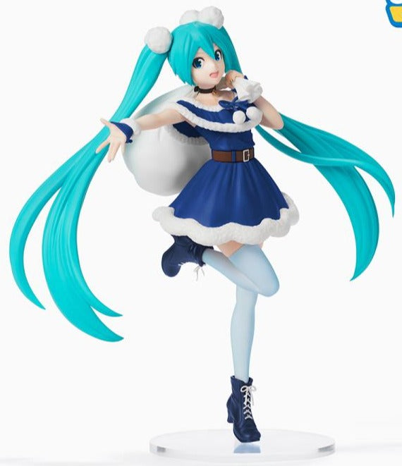 Piapro Figure Hatsune Miku Christmas 2020 Blue Ver. Super Premium SEGA