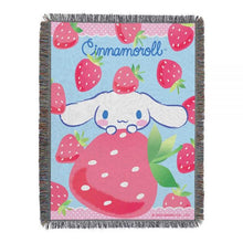 Load image into Gallery viewer, Sanrio Woven Tapestry Throw Blanket Cinnamoroll Strawberry Surprise The Northwest Group
