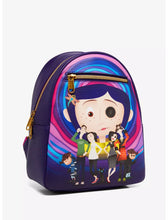 Load image into Gallery viewer, Coraline Mini Backpack Coraline Family Normal and Otherworld Loungefly
