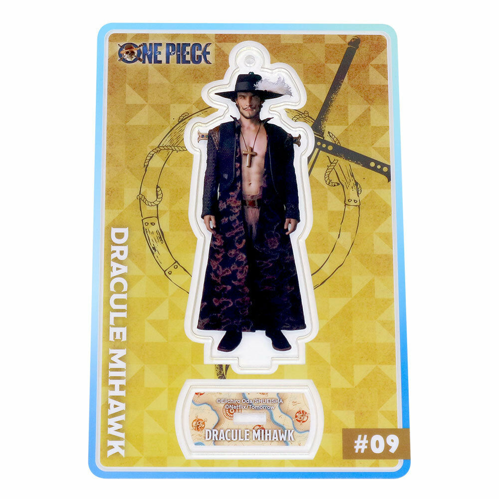 One Piece Acrylic Keychain and Stand Dracule Mihawk Super Clear (Netflix Live Action)