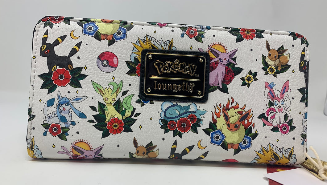 Pokemon Eeveeloutions Tattoo Zip Around Wallet Loungefly