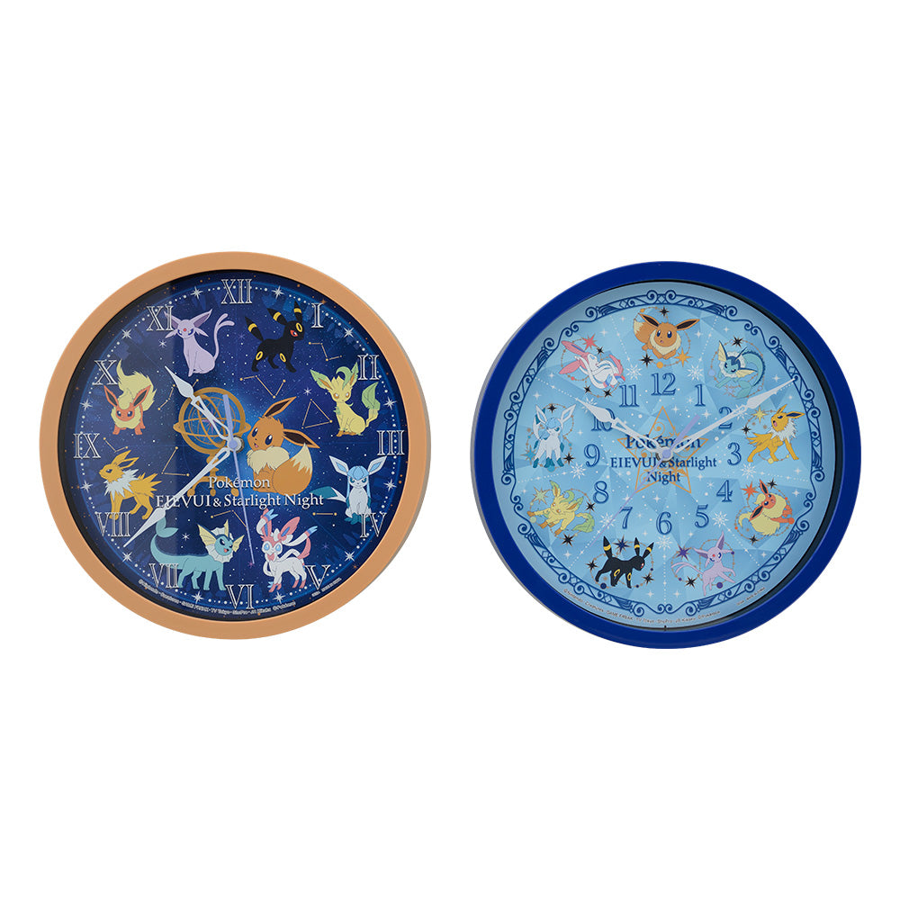 Pokemon Wall Clock EIEVUI & Starlight Night Eevee and Evolutions SEGA ...