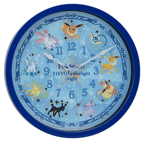 Pokemon Wall Clock EIEVUI & Starlight Night Eevee and