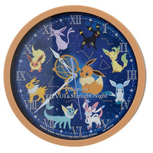 Load image into Gallery viewer, Pokemon Wall Clock EIEVUI &amp; Starlight Night Eevee and Evolutions SEGA
