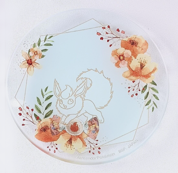 Pokemon Plate Flareon Eievui & Floral Candy Ichiban Kuji E Prize Bandai