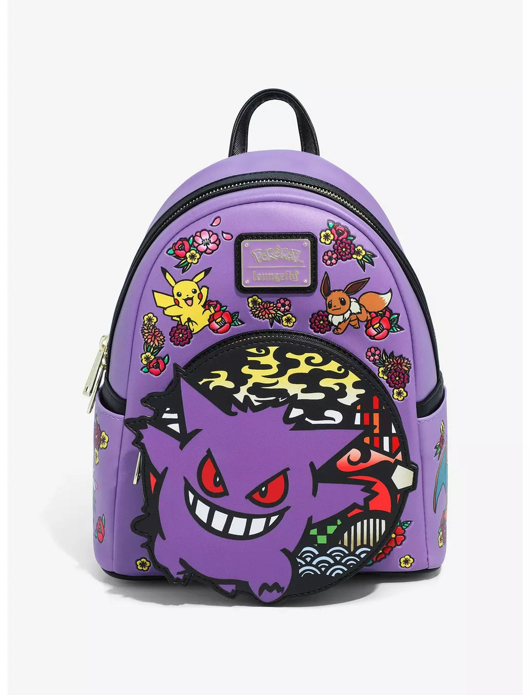 【Loungefly】★ポケモンコラボ★ Gengar Mini Backpack Pokemon Mini Backpack Gengar Floral Characters Loungefly