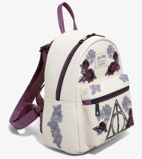 Harry Potter Mini Backpack Floral Deathly Hallows Loungefly Fragmented Nostalgia