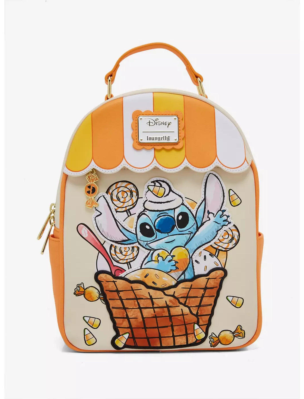 Disney Mini Backpack Lilo and Stitch Halloween Candy Corn Sunday Loungefly