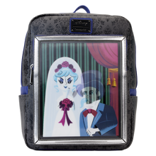 Load image into Gallery viewer, Disney Mini Backpack Haunted Mansion The Black Widow Bride Portrait Lenticular Loungefly
