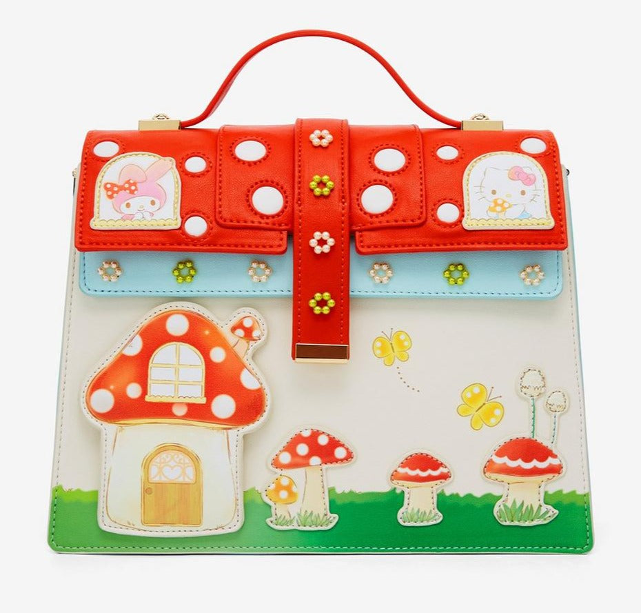 Sanrio Crossbody Hello Kitty and Friends Mushroom House Bioworld