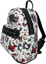 Load image into Gallery viewer, Sanrio Mini Backpack Hello Kitty Tattoo AOP Loungefly
