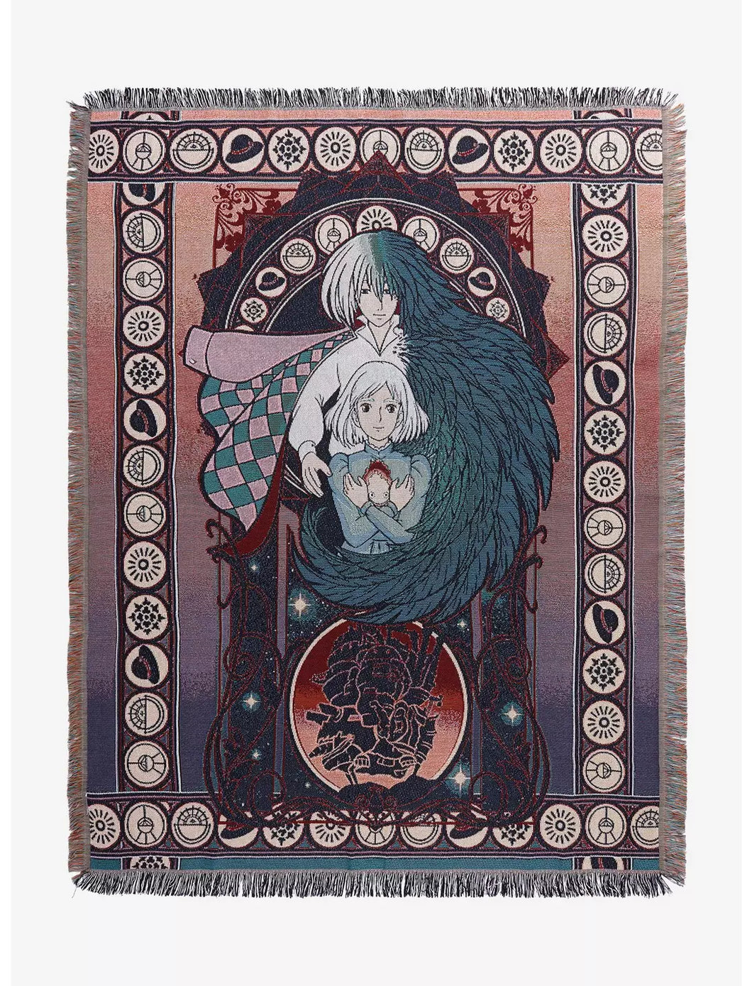 Studio Ghibli Woven Throw Blanket Howl And Sophie from Howl's Moving Castle Our Universe