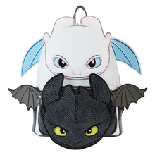 Load image into Gallery viewer, DreamWorks Mini Backpack How to Train Your Dragon Light Fury &amp; Toothless Cosplay Loungefly
