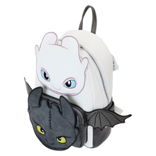 Load image into Gallery viewer, DreamWorks Mini Backpack How to Train Your Dragon Light Fury &amp; Toothless Cosplay Loungefly
