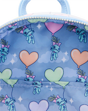 Load image into Gallery viewer, Disney Mini Backpack Lilo &amp; Stitch I Heart Stitch Rainbow Balloons Loungefly
