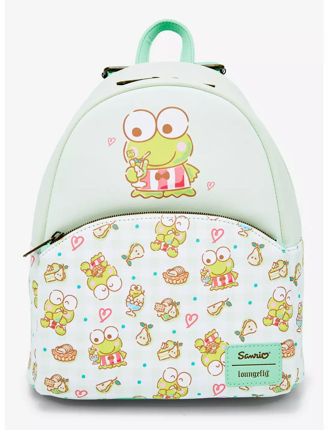 Sanrio Mini Backpack Keroppi Gingham Snacks Loungefly