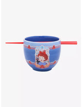 Load image into Gallery viewer, Studio Ghibli Ramen Bowl with Chopsticks Kiki&#39;s Delivery Service Kiki &amp; Jiji Portrait Our Universe
