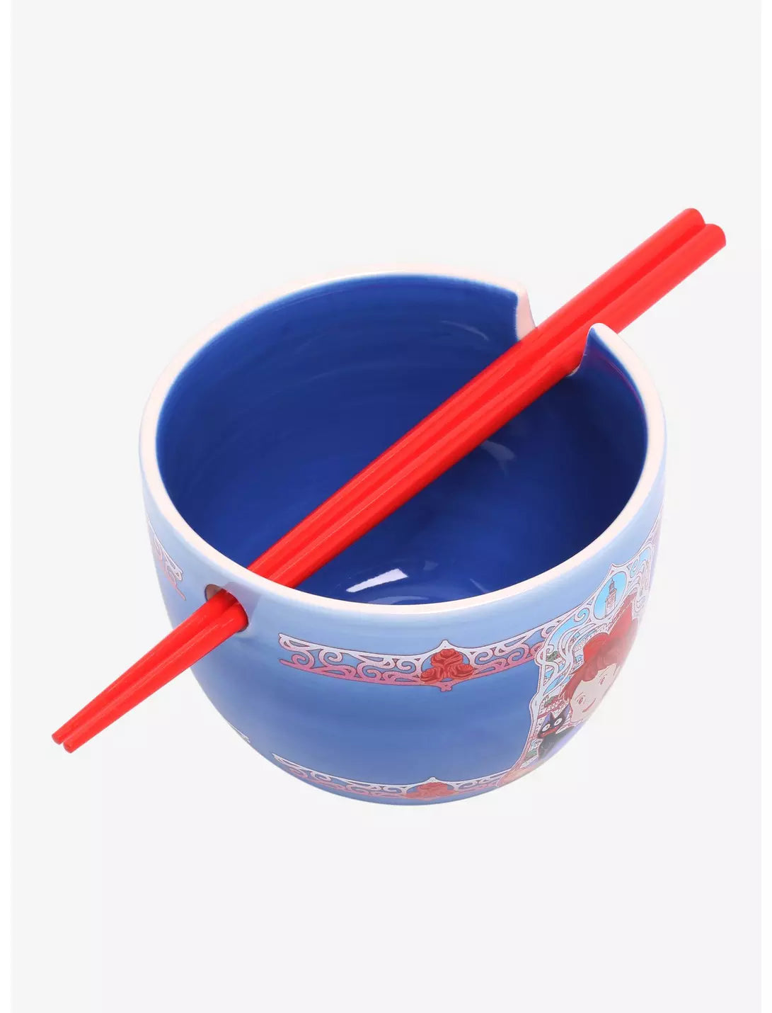 Sale Studio Ghibli Kiki's Delivery Service Jiji Ramen Bowl With Chopsticks