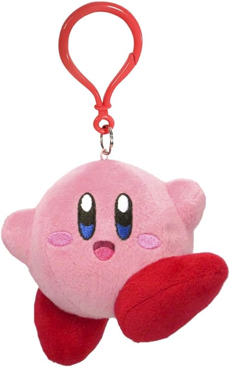 Kirby Plush Clip Kirby Jumping Pose Little Buddy San-ei 3.5in